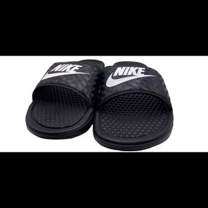 NIKE BENASSI JDI SLIDE SANDALS BLACK 343881-011 WOMENS US 8